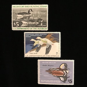 RW43,RW44,RW45, MNH, US Duck Stamps, set of 3, vintage 1976 to 1978