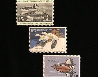 RW43,RW44,RW45, MNH, US Duck Stamps, set of 3, vintage 1976 to 1978