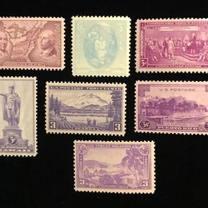 1937 Sheet Stamps, US MNH, complete set of 7, Scott 795-802