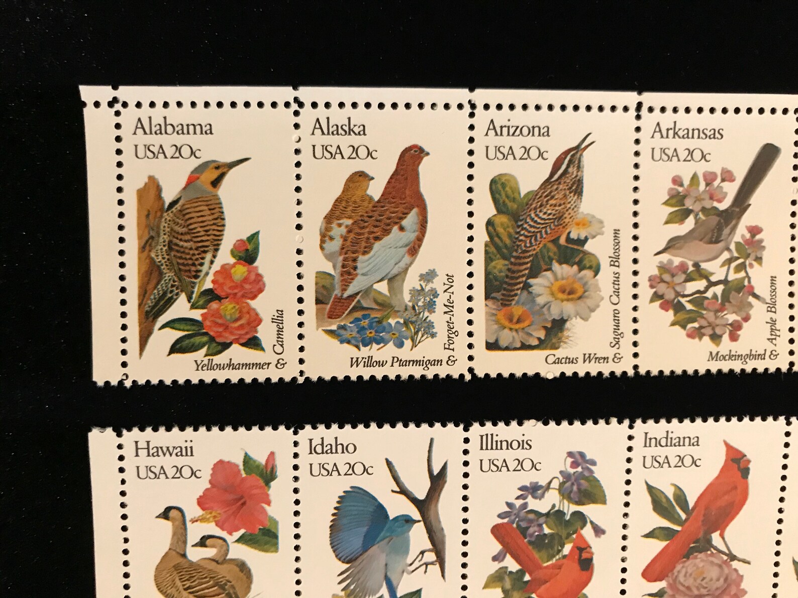 50 State Birds Flowers US Vintage Postage Stamps Etsy 50-state-birds-flowers-us-vintage-postage-stamps-etsy