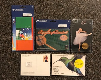 Vintage Commemorative Postcards, 5 packs, 80 cards total