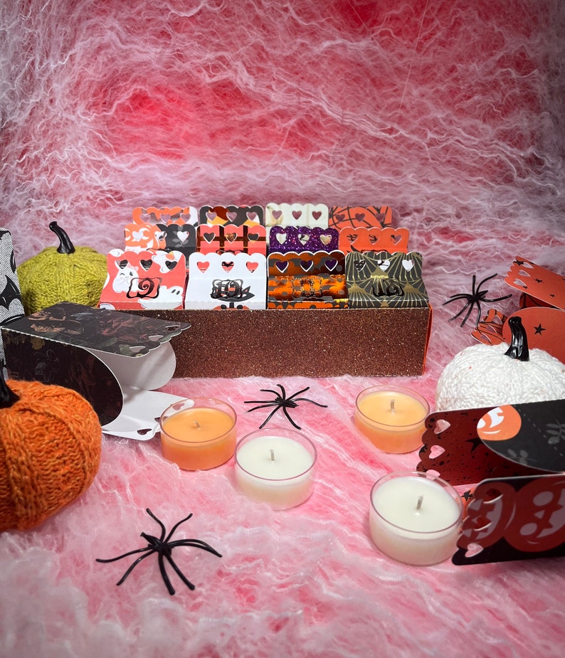Halloween Countdown Scented Tea Lights Fall Celebration Countdown Pick your Scent Party Favor Special Event Gift for anyone Candles image 1