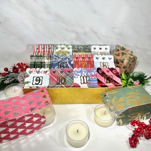 12 Days of Christmas| Scented Tea Lights| Advent Calendar| Pick your Scent| Party Favor| Special Event | Gift| Candles| Seasonal Gift|