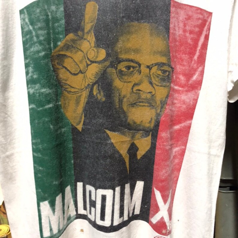 malcolm x shirt vintage
