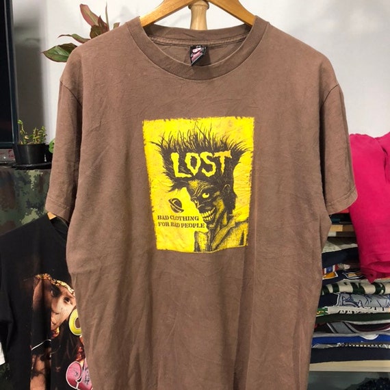 Rare !! Vintage 90s Lost skateboard x The Cramps T