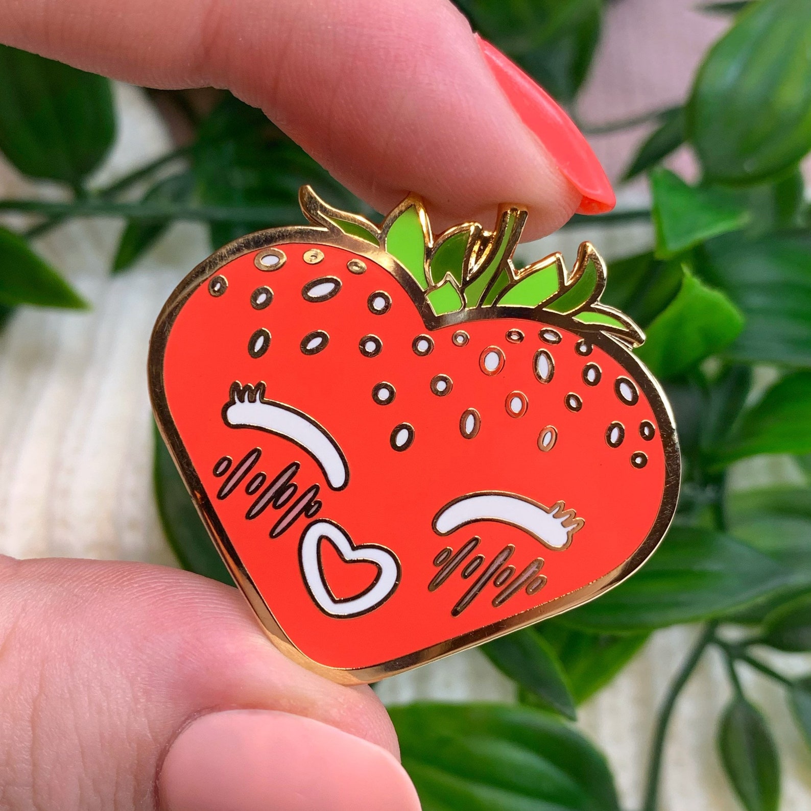 Kawaii Strawberry Enamel Pin Cute Strawberry Gifts Fruit | Etsy