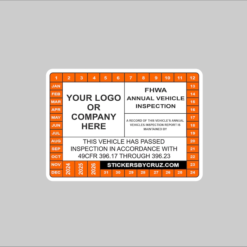 Personalized Annual Inspection Stickers - Etsy