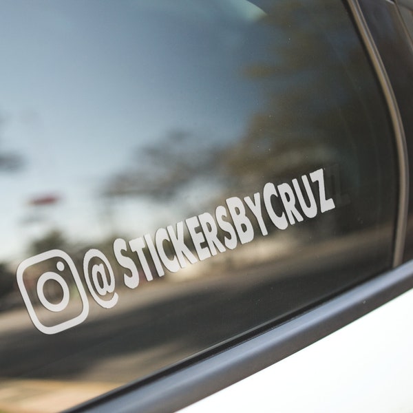 Instagram Decal, Window Decal, Personalized,Instagram Business , Instagram Car Decal,Custom Stickers, Name Decal,