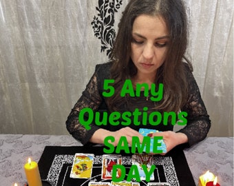 Same Day Tarot Reading: 5 Questions, Love, Career, Soulmate