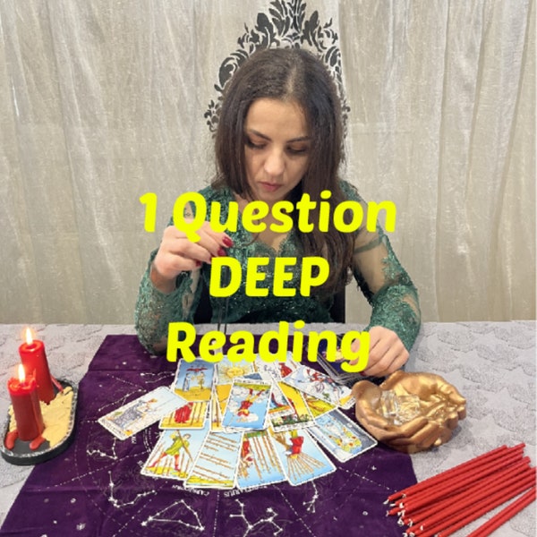 1 Question Tarot Reading Deep by Izaura, Accurate Reading from a Psychic, 98% acc., PDF, Hereditary Fortune Teller, Tarot Cards are Included