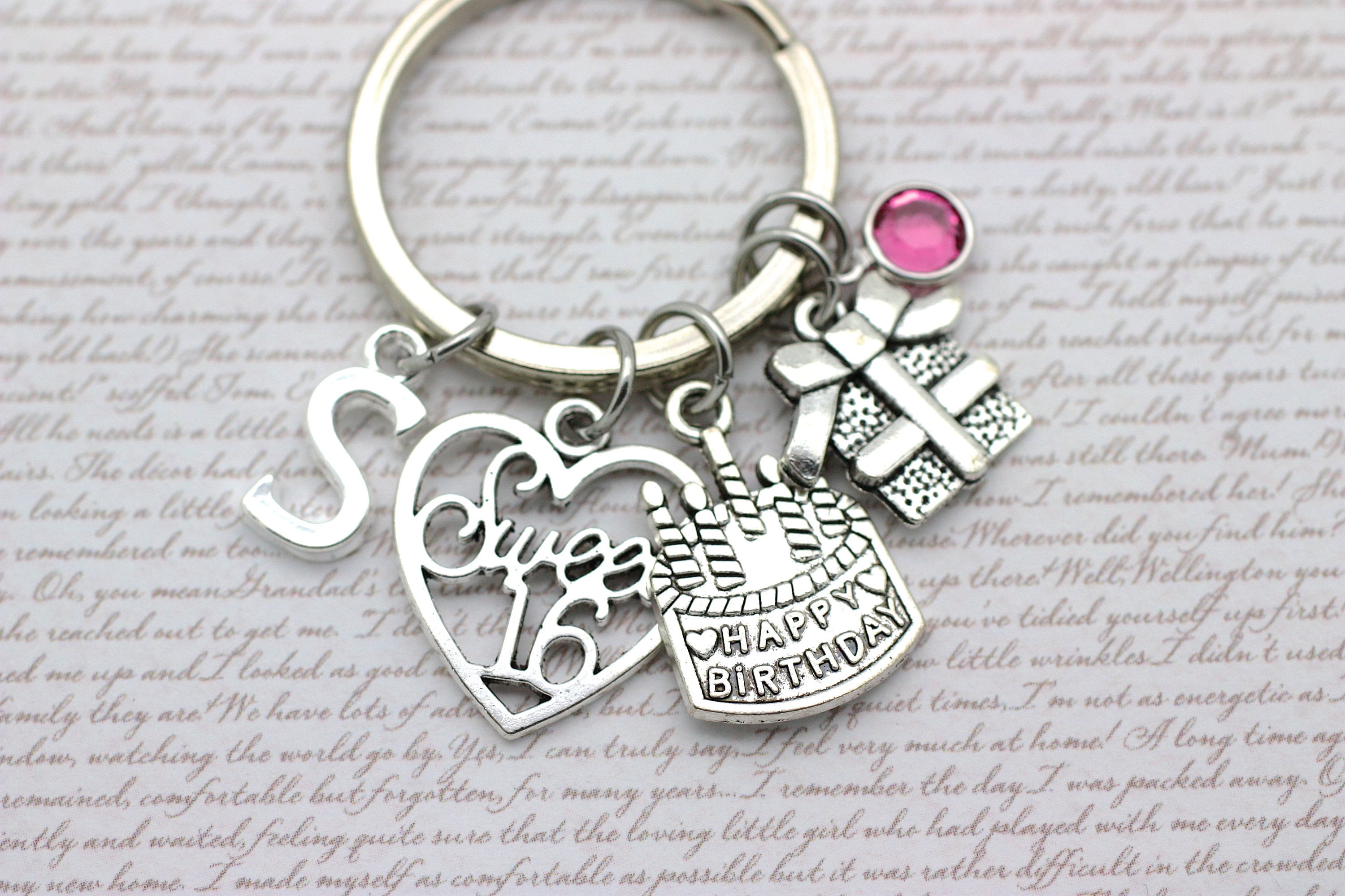 Sweet 16 Keyring Sweet Sixteen Gift Birthday Cake Keyring Etsy UK
