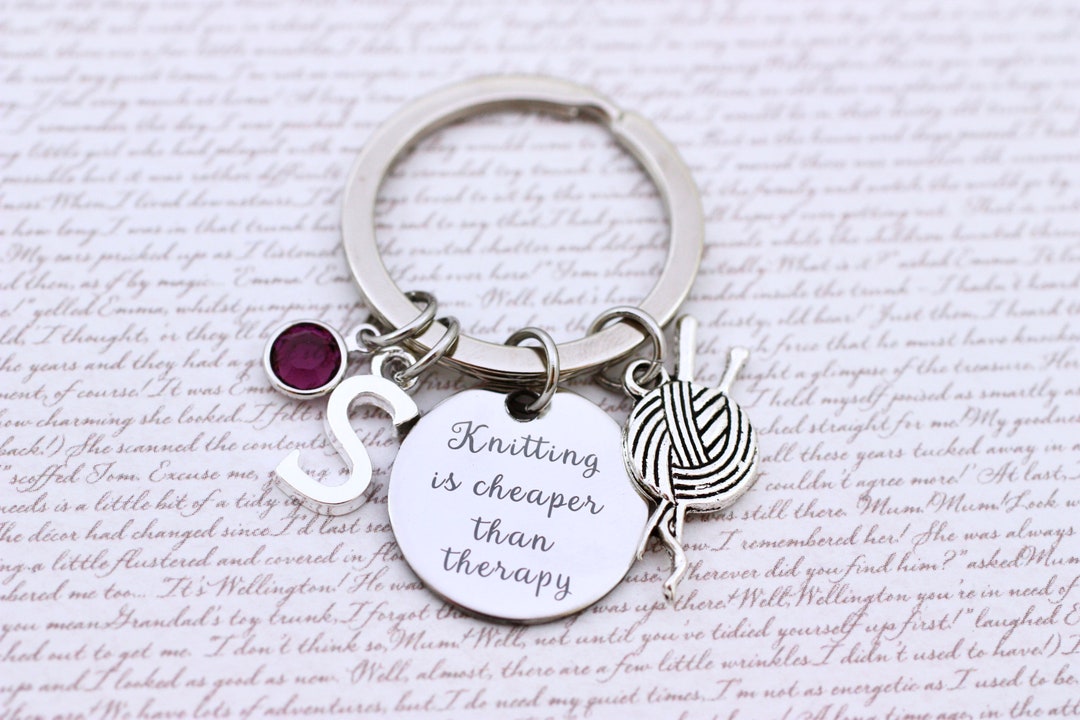 Knitting is Cheaper Than Therapy Personalised Knitter Etsy