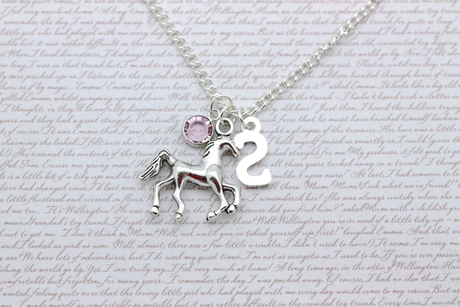 Horse Charm Necklace Pony Foal Charm Equestrian Gift Horse Etsy