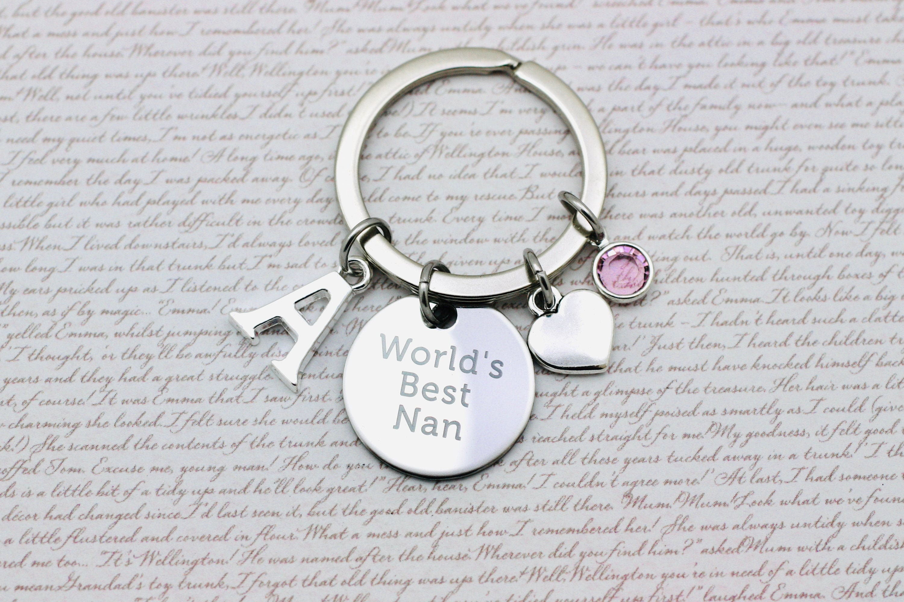 Key Rings Nanny World's Best Nan Keyring, Nanny Gift, Nanny Keychain, Nana Key Ring ...