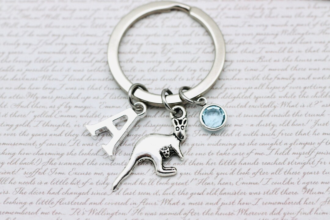 Joey Roo Key Ring Kangaroo Charm Keyring, Joey, Marsupial Key Ring, Australia Gift ...