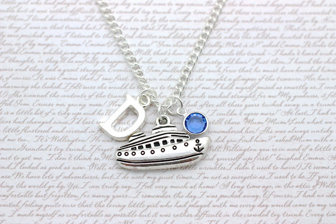 Cruise Ship Charm Necklace Nautical Travel Gift Cruising Etsy