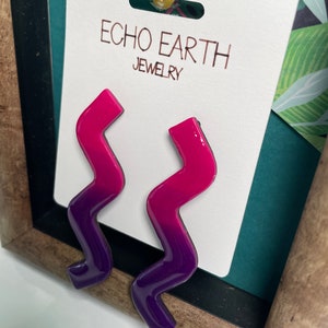 Squiggle Earrings, Stud Earrings, Statement Earrings, Unique Earrings, Jewelry, Earrings