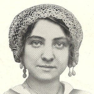 Vintage crochet Auto or Boudoir Cap Pattern PDF format instant download