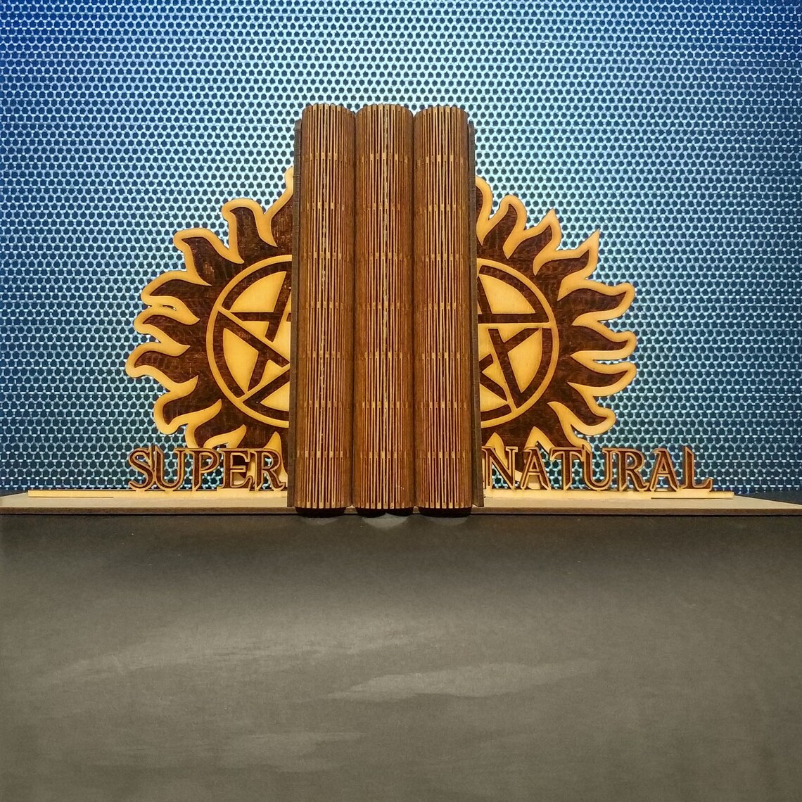 Supernatural Dean Sam Winchester Castiel Bookends Book Etsy