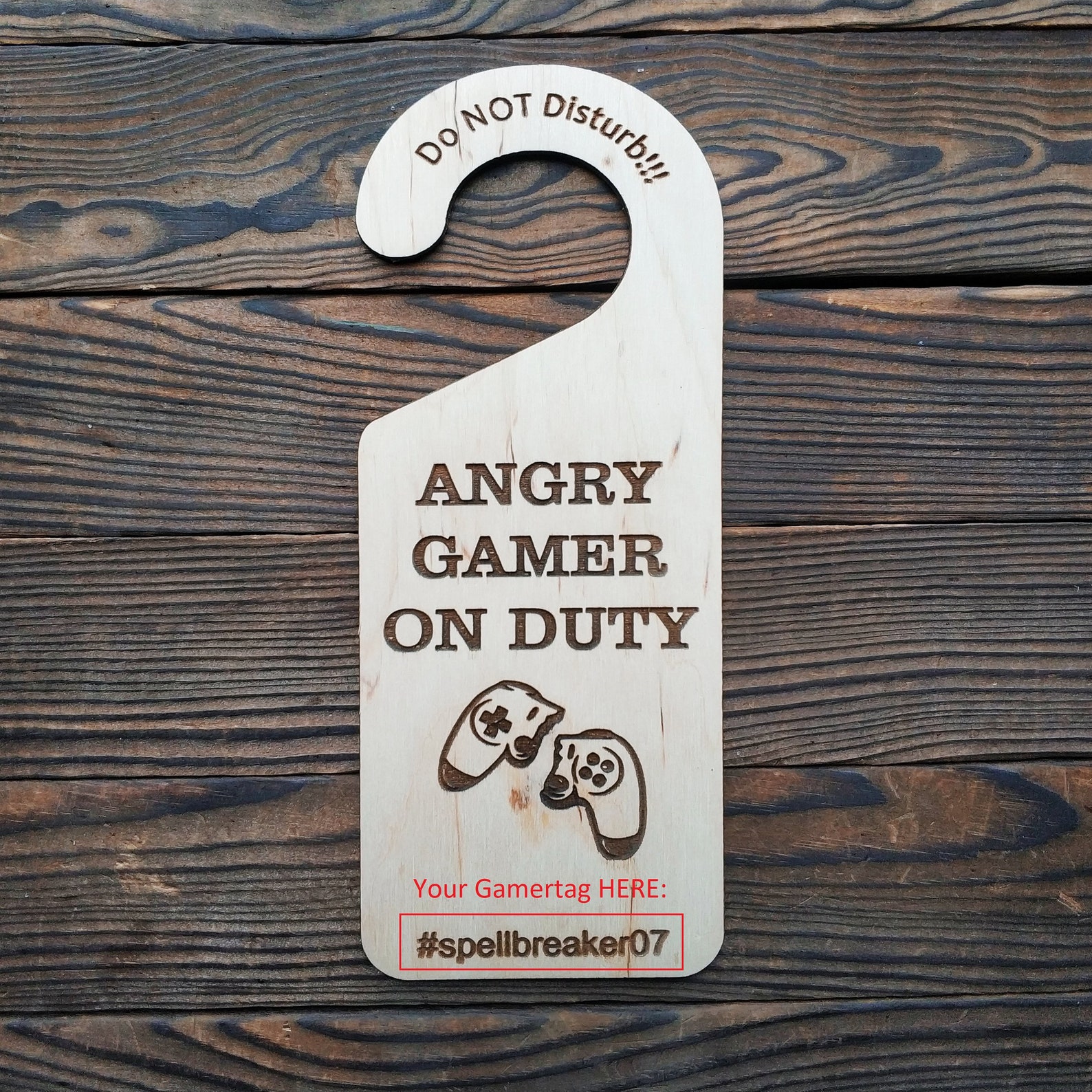Personalized Door Hanger Gamer Door Sign Novelty Gift Etsy
