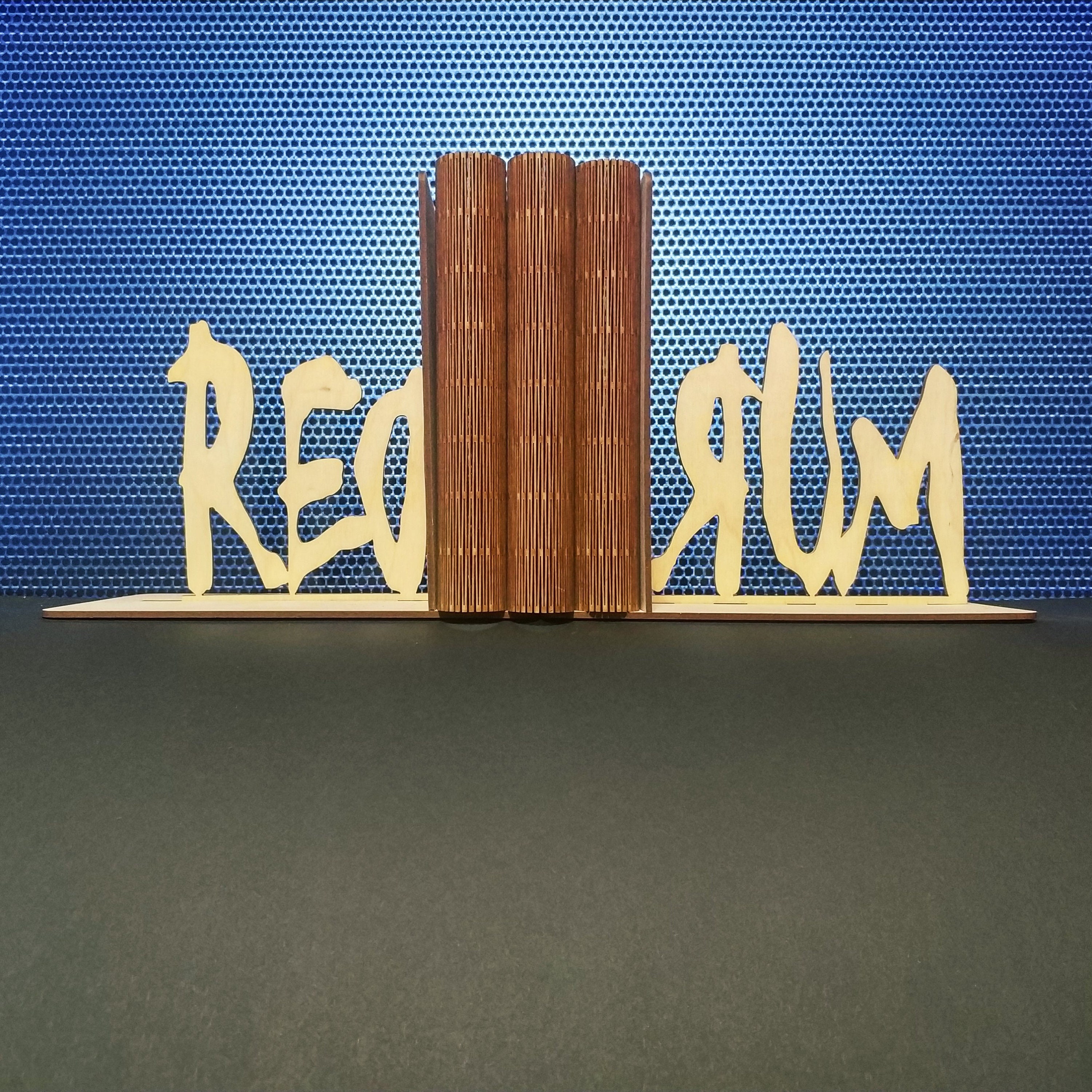 The Shinning Redrum wooden bookend Book stand Shelf Horror | Etsy
