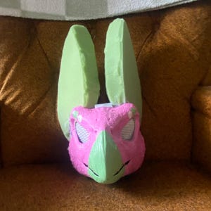 Painted dino mask with foam ears