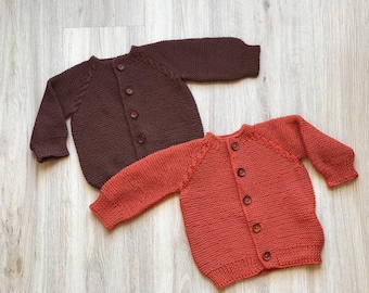 24-18m Handmade Sweater in Autumn Colors