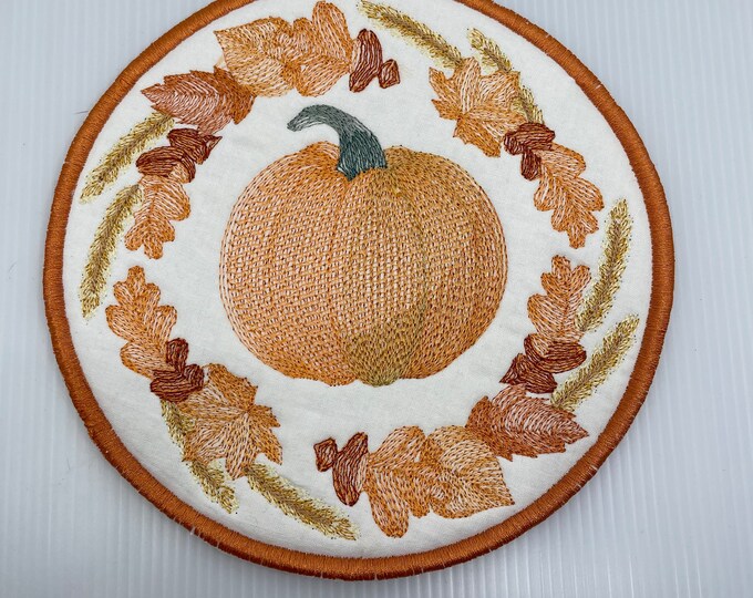 Handmade Pumpkin Trivet, Hot Pad