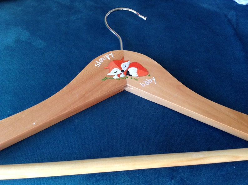 Set of the baby girl clothes hangers with nature theme Etsy