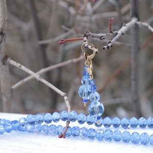 Real  Crystal Christmas Aurora Borealis Necklace & Earrings Set