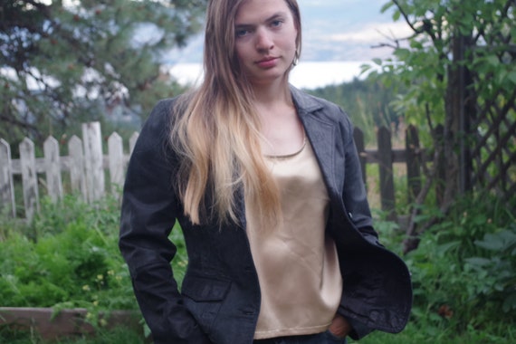 Vintage 80s 1005 Leather Dress Jacket