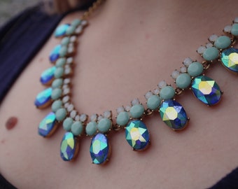 Collar vintage de diamantes de imitación Aurora Borealis de J. Crew