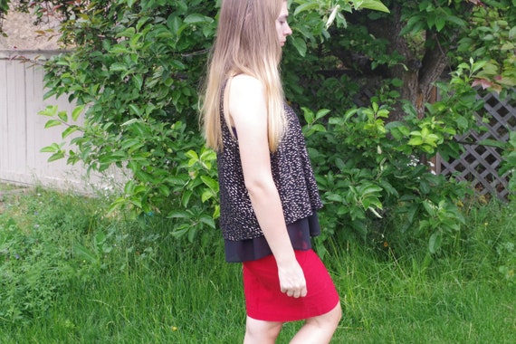 Great 80s Mini Skirt & Sparkly Tank Top