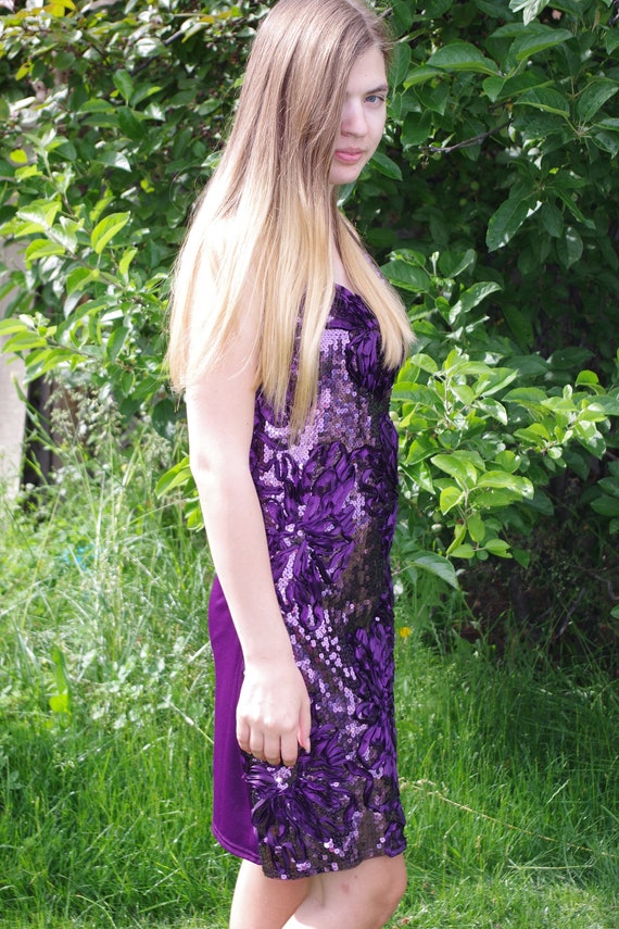 Purple Sequin Dress