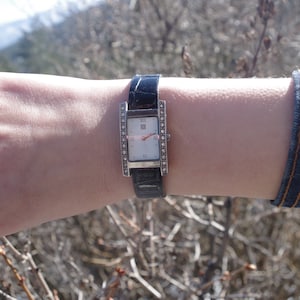 Black Genuine Leather Ladies Watch By Perfume Givenchy