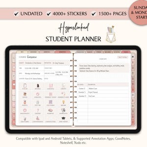 Digital Student Planner: Hyperlinked Academic Organizer (Digital Download)