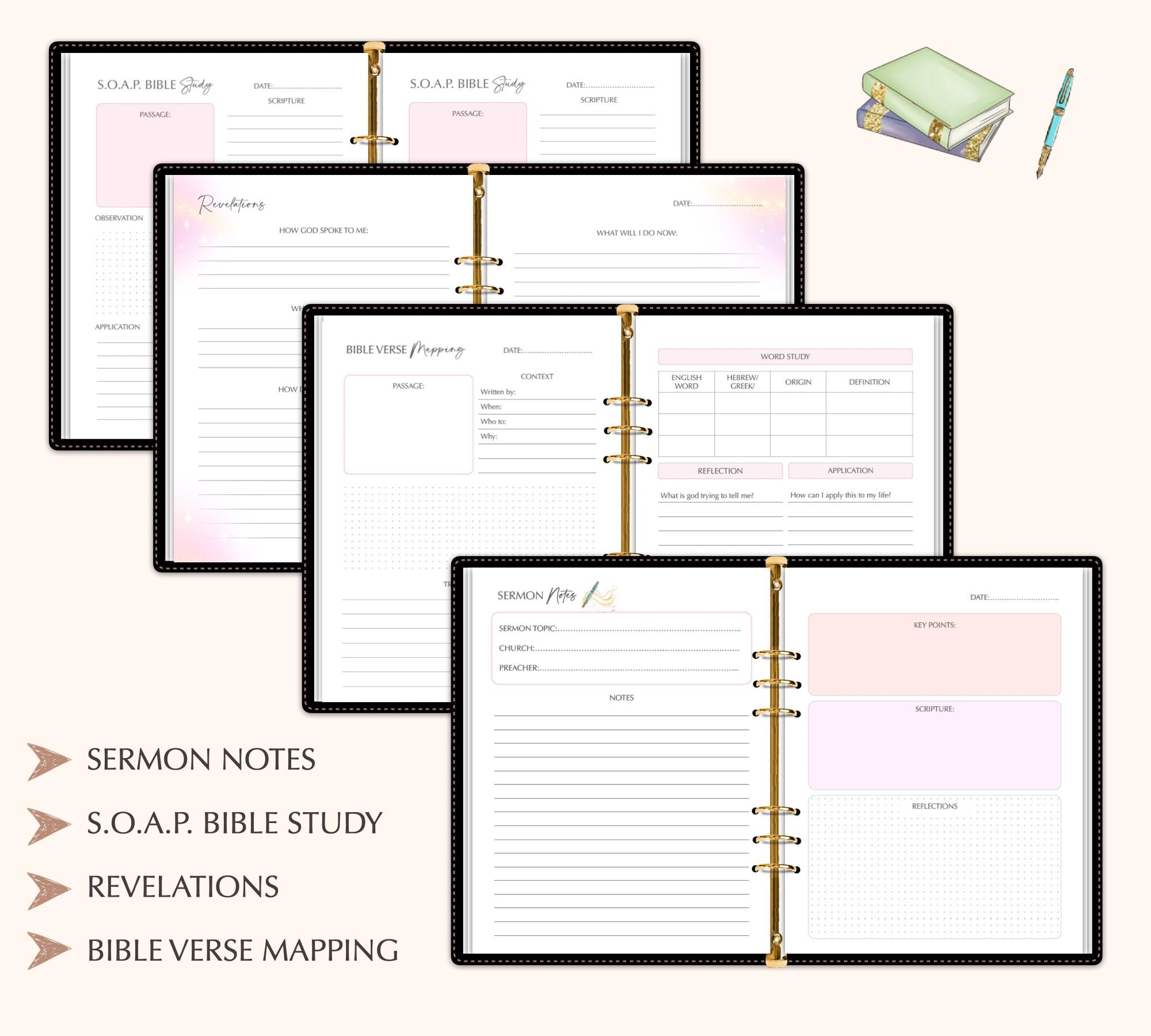 Printable Christian Faith Journal: Daily Devotional Planner (A4) - Etsy