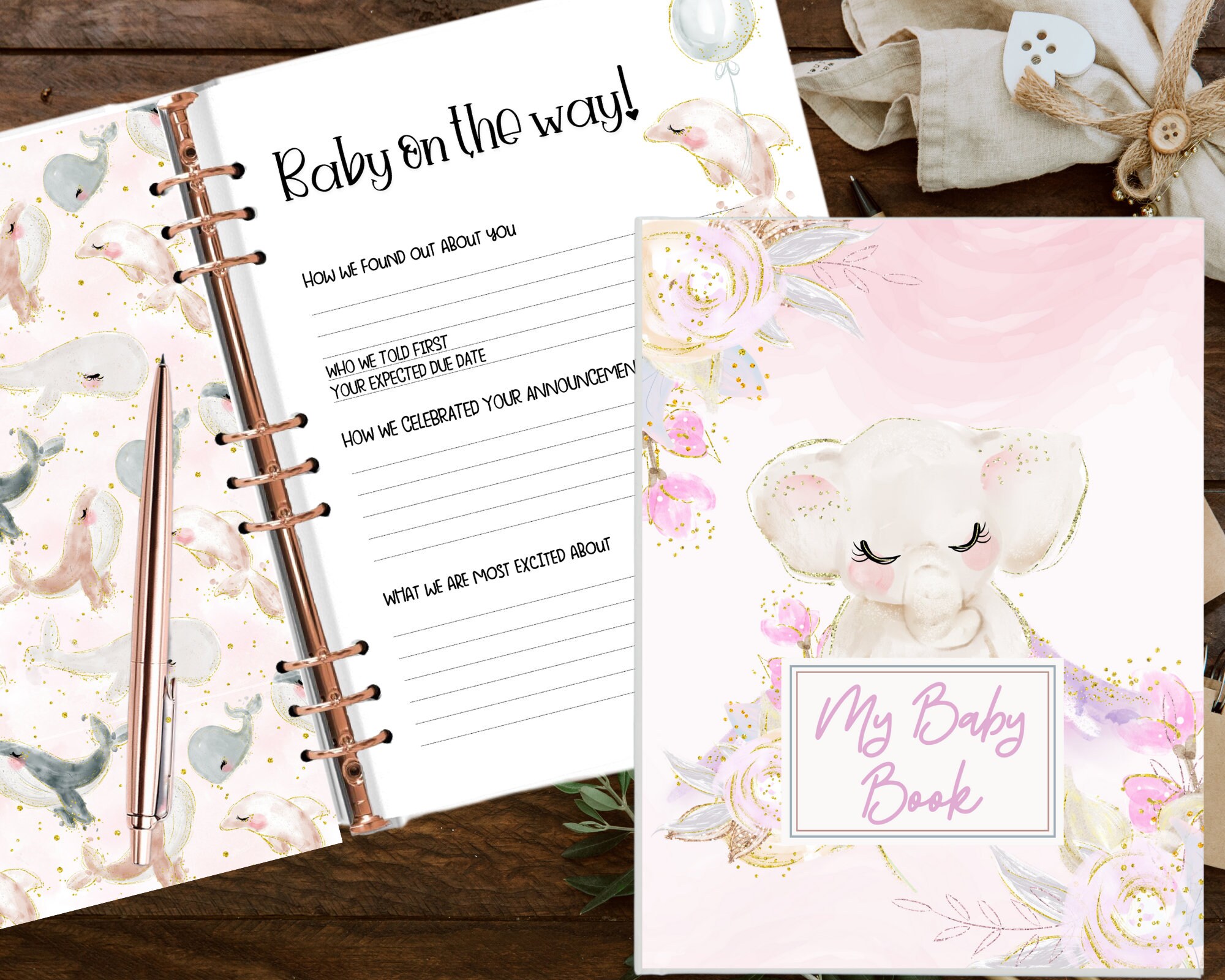 Printable Baby Journal Printable Baby Book Pages Baby Etsy