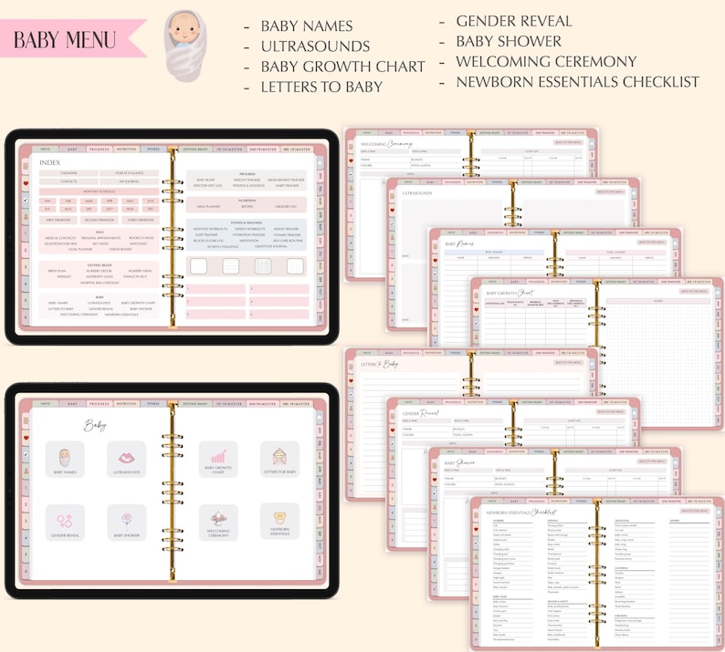 Ultimate Pregnancy Digital Planner: Baby Journal, Goodnotes Template (digital Download) - Etsy