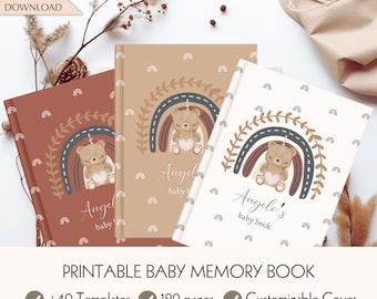 Customizable Baby Memory Book: Printable First Year Journal (PDF)