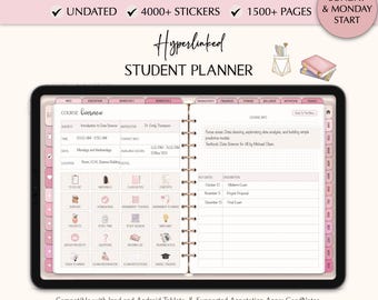 Digital Student Planner: Hyperlinked Academic Template (GoodNotes)