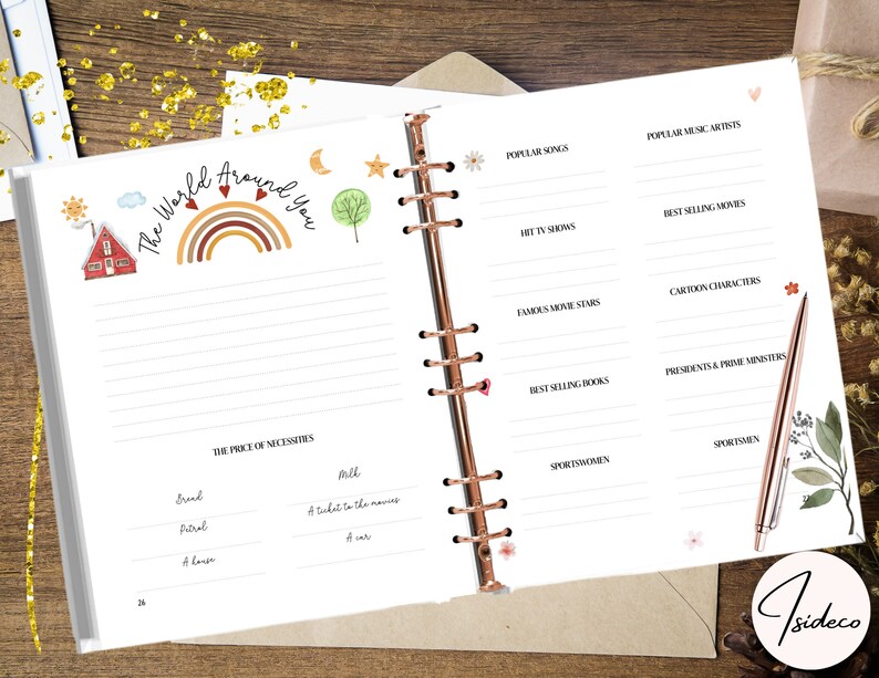 Printable Baby Journal Printable Baby Book Pages Baby Memory Book Baby