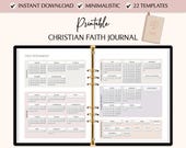 Printable Christian Faith Journal: Bible Study Planner (Digital Download)