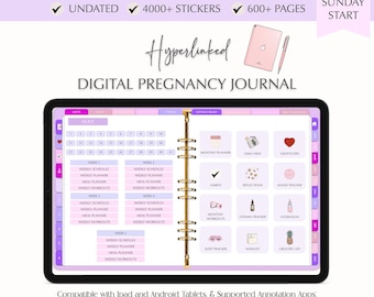 Digital Pregnancy Planner: Goodnotes Journal Template