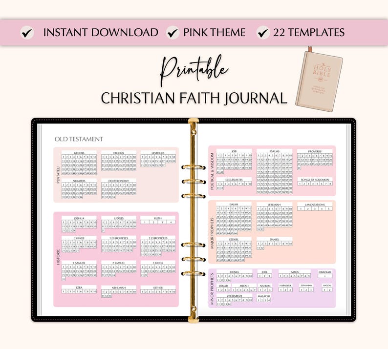 Printable Christian Faith Journal: Daily Devotional Planner (A4) - Etsy