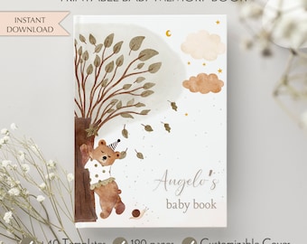Customizable Baby Memory Book: First Year Printable (Digital Download)
