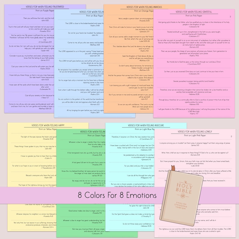 感情のための聖書の一節をDIYで作る瓶、聖書の一節をDIYで作る瓶、聖書の一節をいつでも読んでください、色分けされた聖書の一節、すぐにダウンロードできる聖書の一節 画像 3