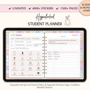 Digital Student Planner: Academic iPad Template for GoodNotes (Digital Download)