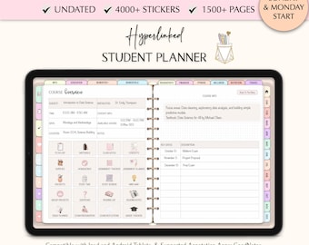 Digital Student Planner: Academic iPad Template for GoodNotes (Digital Download)
