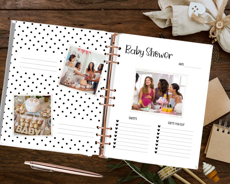 Printable Baby Journal Printable Baby Book Pages Baby Etsy